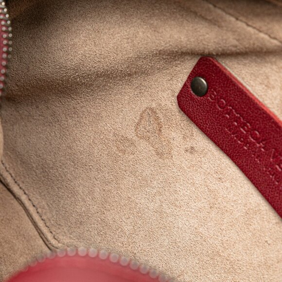 BOTTEGA VENETA Red Leather Intrecciato Fanny Pack